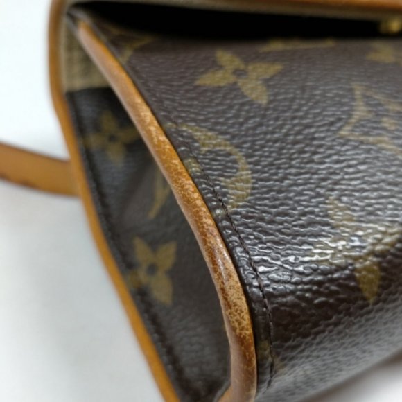 ❌❌❌❌sold ❌❌❌❌Louis Vuitton LV Shoulder Bag Pochette Florentine Browns Monogram - Picture 7 of 10